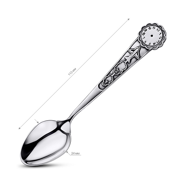 Серебряная ложка "На первый зубик" (арт. 7922/9054) – изображение 2