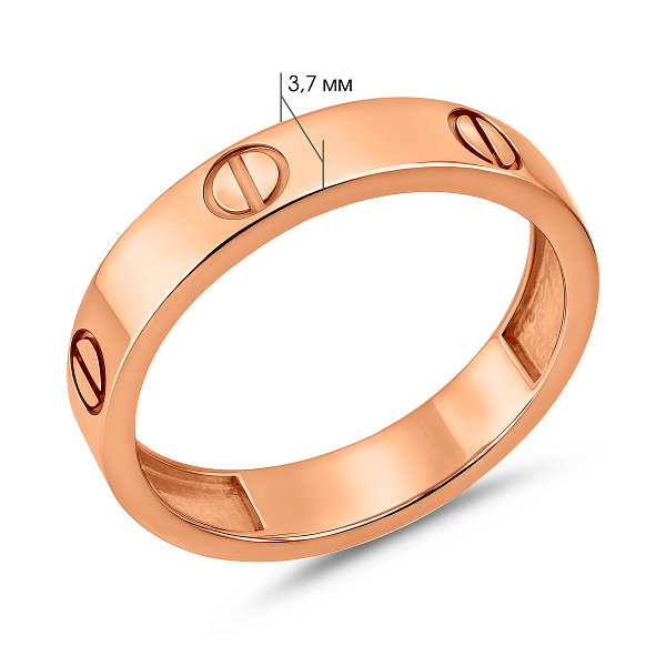 Золотое кольцо без камней (арт. 140716) – изображение 2