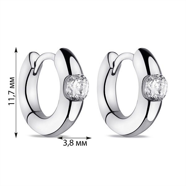 Серебряные серьги с фианитами (арт. 7502/9592/10) – изображение 2