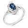 Серебряное кольцо с топазом и фианитами (арт. 7501/8932Пл) – изображение 2