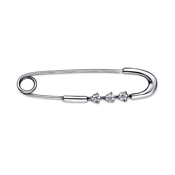 Срібна шпилька з фіанітами (арт. 7911/7041-ч) – зображення 1