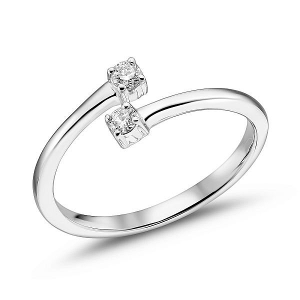 Золота каблучка з діамантами (арт. К341438010б) – зображення 1