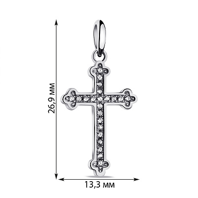 Срібний натільний хрестик (арт. 7503/4043)