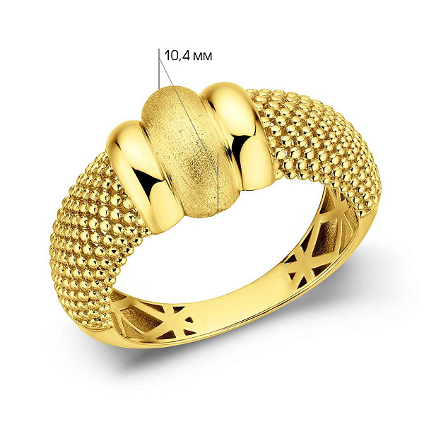 Золотое кольцо без камней (арт. 156720жм) – изображение 2