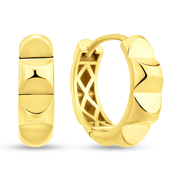 Золотые серьги без камней (арт. 1091523/15ж) – изображение 1