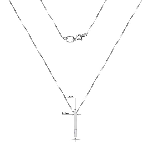 Кольє з білого золота (арт. 351287б) – зображення 4