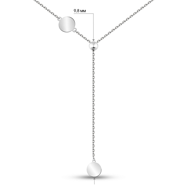 Кольє FLY з білого золота з регулюванням довжини (арт. 352692/10б) – зображення 5