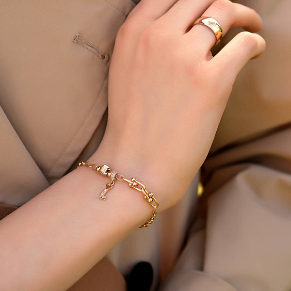 Браслет з червоного золота з підвісками (арт. 326092П1) – зображення 2