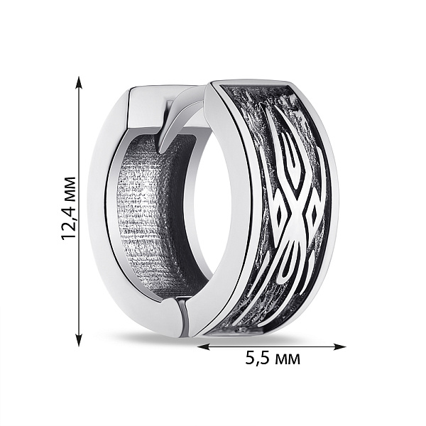 Серебряная серьга в одно ухо (арт. 7902/2028) – изображение 2