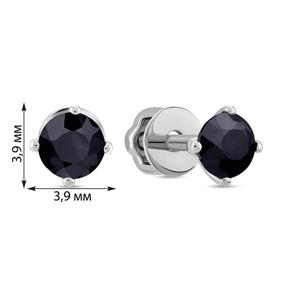 Золоті пусети з сапфірами (арт. 111251Пбс) – зображення 5