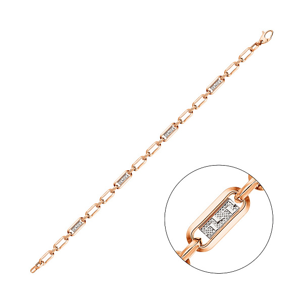 Браслет Олимпия из красного и белого золота (арт. 325434кб) – изображение 1
