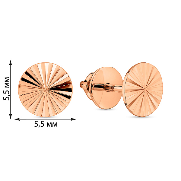 Золотые серьги пусеты (арт. 110465) – изображение 2
