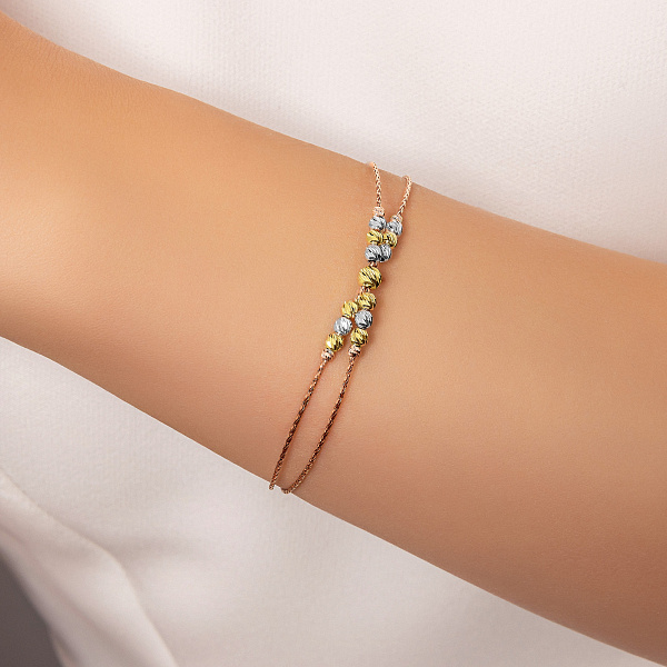 Браслет Orbit из комбинированного золота (арт. 324158кбж) – изображение 2