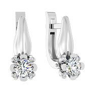 Золотые серьги с фианитами (арт. 111015б)