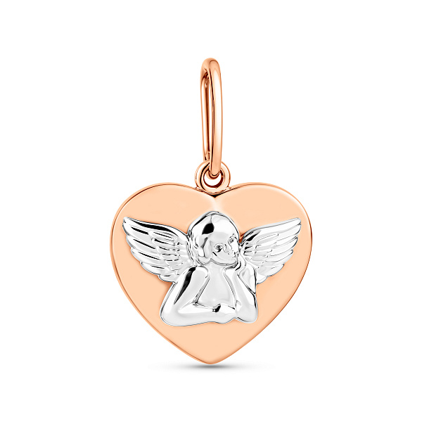 Кулон з червоного і білого золота (арт. 440958) – зображення 1