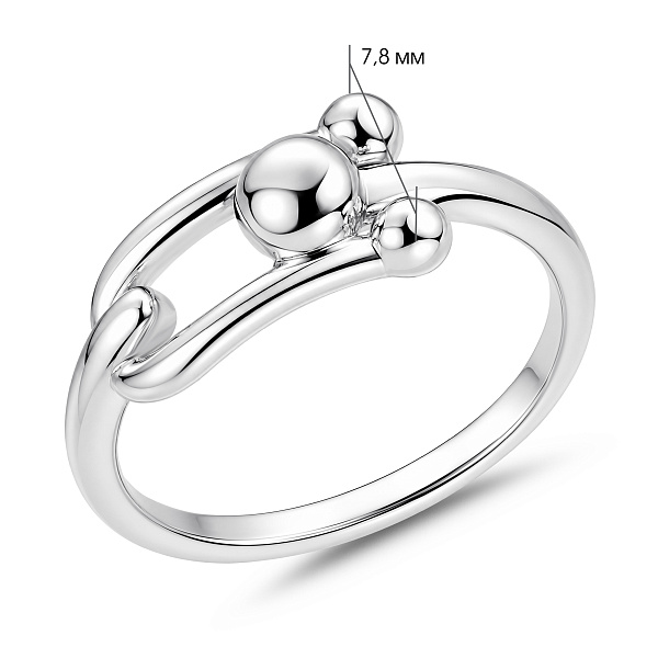 Серебряное кольцо без камней (арт. 7501/8736) – изображение 2