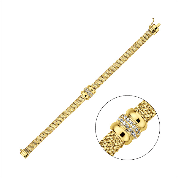 Браслет з жовтого золота з фіанітами (арт. 3261320ж) – зображення 1