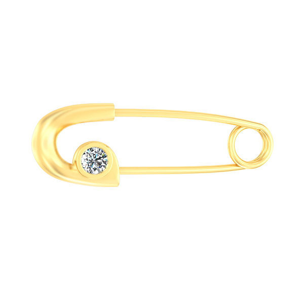 Золотая булавка с фианитом (арт. 360045ж) – изображение 1