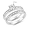 Серебряное двойное кольцо с фианитами (арт. 7501/8623) – изображение 5