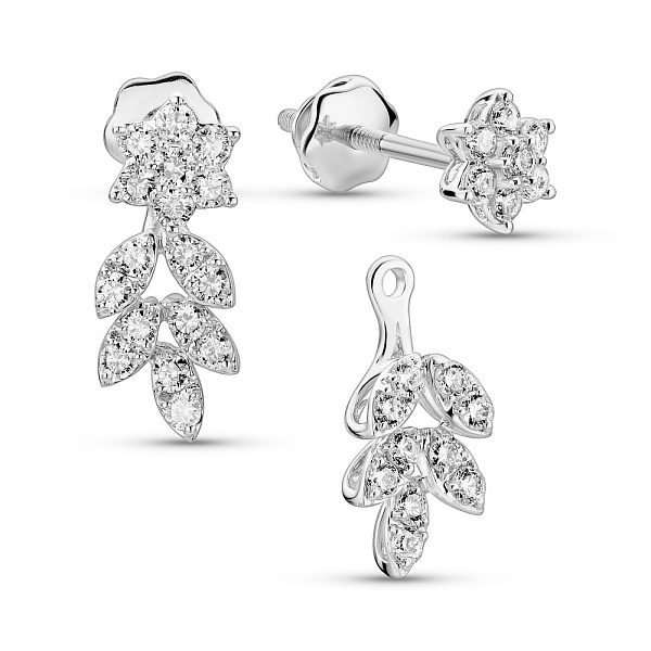 Золотые серьги с бриллиантами (арт. С341543040б) – изображение 1