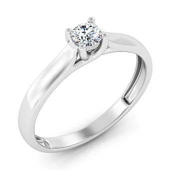 Кольцо для помолвки из белого золота с бриллиантом (арт. К011095030б)
