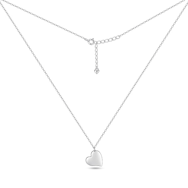 Серебряное колье с подвеской сердце (арт. 7507/2621) – изображение 2