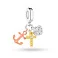 Серебряный шарм-подвес с желтым и красным родированием (арт. 7903/3358бжк) – изображение 1