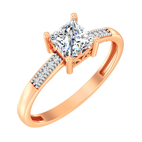 Золота каблучка з фіанітами (арт. 144800) – зображення 1