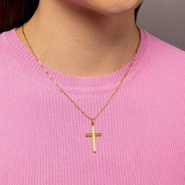 Хрестик з жовтого золота (арт. 424930ж) – зображення 2