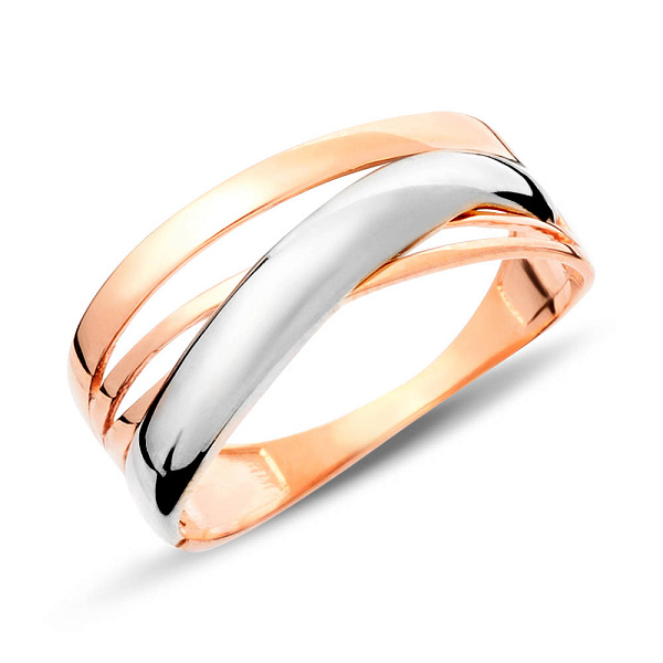 Золотое кольцо Синергия без вставок (арт. 140533) – изображение 1