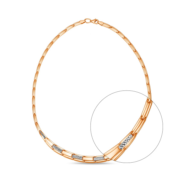 Кольє з червоного золота з родіюванням (арт. 370012р) – зображення 1