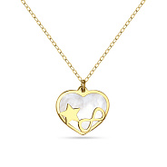 Фото Кольє з жовтого золота з перламутром (арт. 352208жп)