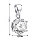 Серебряный кулон с крупным фианитом (арт. 7503/1690-2П) – изображение 2