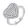 Серебряное кольцо Сердце с фианитами (арт. 05011927) – изображение 1