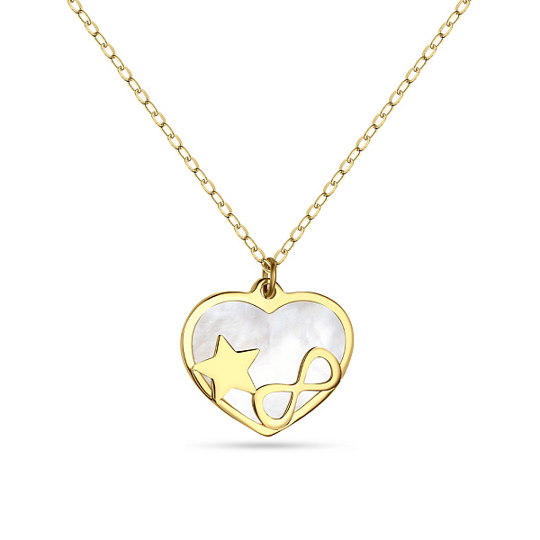 Кольє з жовтого золота з перламутром (арт. 352208жп) – зображення 1