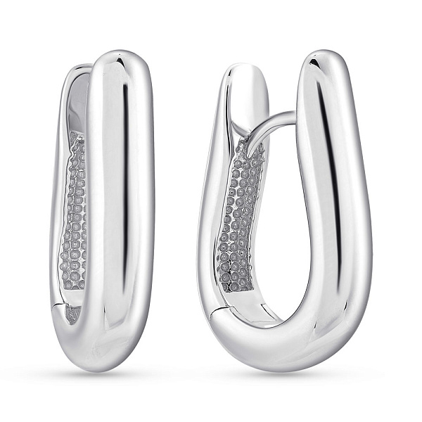 Серебряные серьги без камней (арт. 7502/9771/20) – изображение 1