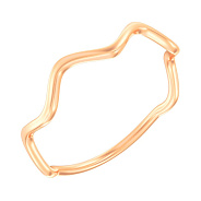 Тонкое золотое кольцо "Волна" (арт. 140917)
