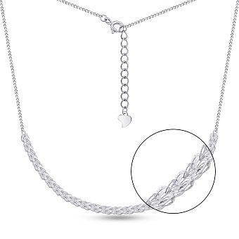 Фото Серебряное колье без камней (арт. 7507/2224)