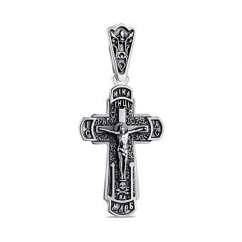 Фото Серебряный крестик с распятием (арт. 7904/R006/1пю)