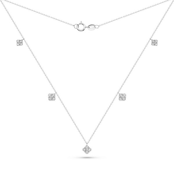 Колье из белого золота с бриллиантами (арт. Ц341646040б) – изображение 2