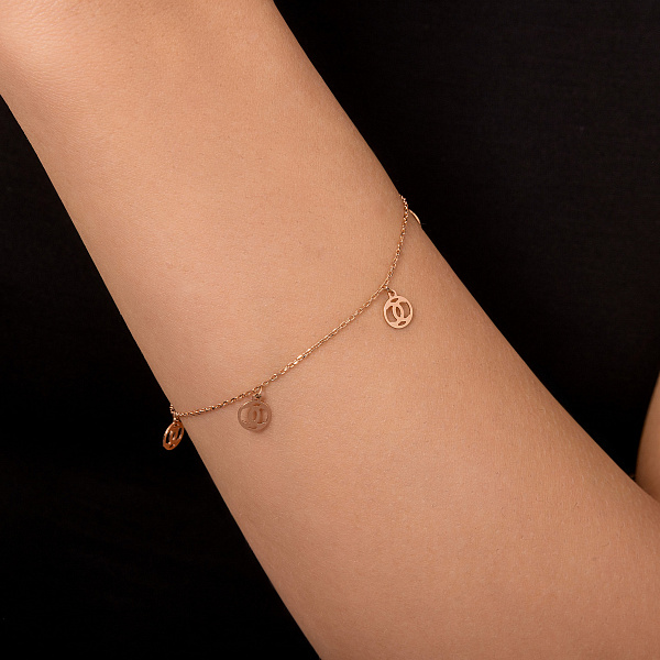 Браслет из красного золота с подвесками (арт. 325270) – изображение 3