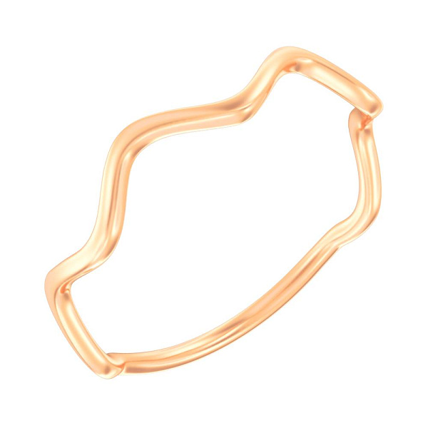 Тонкое золотое кольцо "Волна" (арт. 140917) – изображение 1