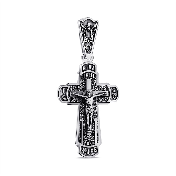 Серебряный крестик с распятием (арт. 7904/R006/1пю) – изображение 1