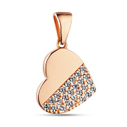 Золотая подвеска Сердечко с фианитами (арт. 423912)