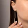 Серьги-протяжки из желтого золота (арт. 103455/7ж) – изображение 3