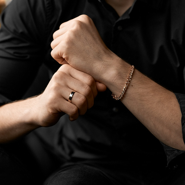 Обручка з комбінованого золота (арт. 239188) – зображення 3