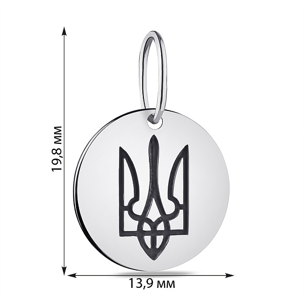 Срібний підвіс Герб України-Тризуб (арт. 7903/1889) – зображення 2