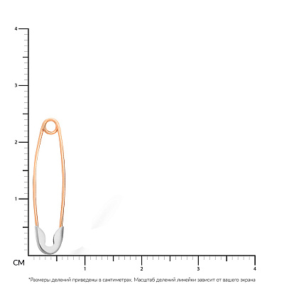 Золотая булавка в комбинированном цвете металла (арт. 280012кб)