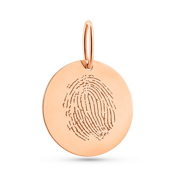 Золотой подвес под гравировку в форме монеты (арт. 4401022) – изображение 2