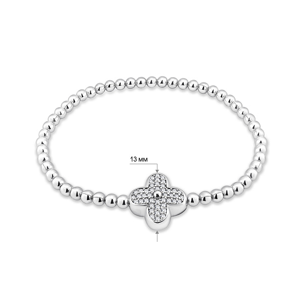 Серебряный браслет Клевер (арт. 7509/4365/1) – изображение 4